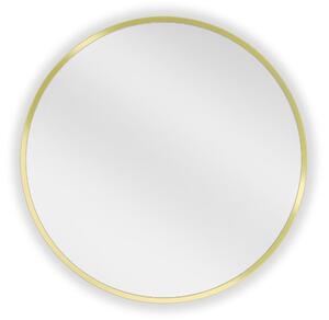Mexen Loft okruglo ogledalo za kupaonicu 40 cm, zlatni okvir - 9850-040-040-000-50