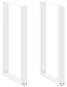Noge za barski stol U-oblika 2 kom Bijele 60 x (100-101) cm Čelik - Bijela 60 x (100-101) cm 2 1