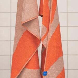 Narančasti/svjetlo smeđi ručnik od organskog pamuka 70x133 cm Nova Arte – Mette Ditmer Denmark