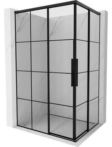 Mexen Rox Duo klizna tuš kabina 120 x 80 cm, crna mrežica, crna - 8C2D-120-080-70-77