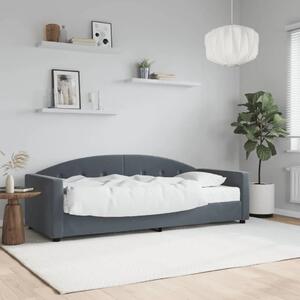 Dnevni krevet s madracem tamnosivi 80 x 200 cm baršunasti - Tamno siva 80 x 200 cm s madracem Tamno siva