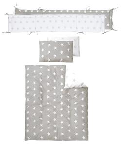 Bijeli dječji krevet na kotačićima/s baldihanom 60x120 cm Little stars – Roba