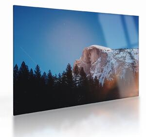 Staklena slika - Noćni planinski vrh (70x50 cm)