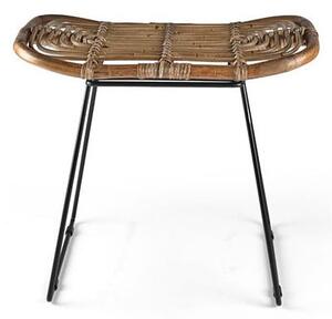 Crni/u prirodnoj boji stolac od ratana Sokna – Villa Collection