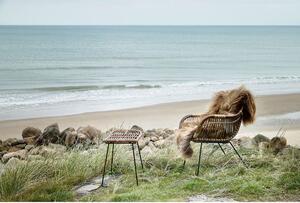 Crni/u prirodnoj boji stolac od ratana Sokna – Villa Collection