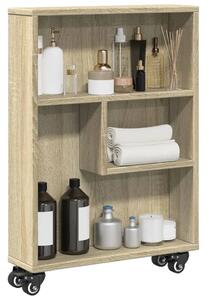 Uska kolica za odlaganje Sonoma hrast 48x13x68 cm Konstruirano drvo - sonoma hrast 1 Sonoma hrast