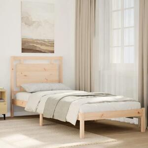 Dugi okvir kreveta bez madraca 100 x 220 cm masivno drvo - Prirodna 100 x 220 cm Prirodna 100 x 220 cm