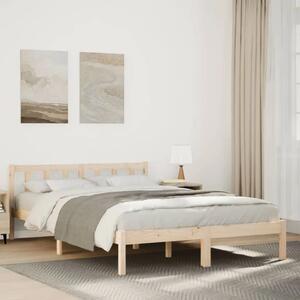 Dugi okvir kreveta bez madraca 140 x 220 cm od borovine - Prirodna 140 x 220 cm Prirodna 140 x 220 cm