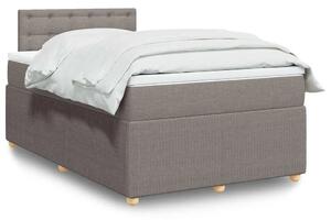 Boxspring - Krevet s oprugama i madracem smeđesivi 120 x 200 cm od tkanine - Sivo-smeđa 120 x 200 cm gumbi Sivo-smeđa