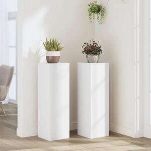 Stalci za biljke 2 kom bijeli 25x25x80 cm konstruirano drvo - Bijela 25 x 25 x 80 cm 2 Bijela