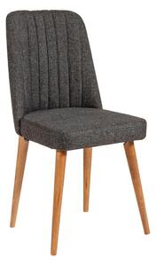 Antracitno siva baršunasta blagovaonska stolica Stormi Sandalye – Kalune Design
