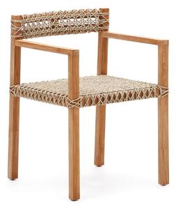 Blagovaonske stolice u setu 2 kom od umjetnog ratana u prirodnoj boji Giverola – Kave Home