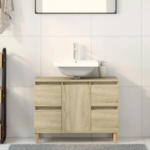 Ormarić za Lavabo - Umivaonik boja hrasta sonome 80 x 33 x 60 cm drveni - sonoma hrast 1 Sonoma hrast