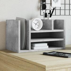 Organizator za stol boja hrasta 44 5x24x25 cm konstruirano drvo - Beton siva Beton siva