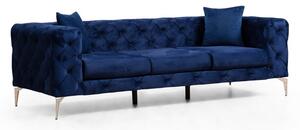 Tamno plava baršunasti sofa 237 cm Como – Artie