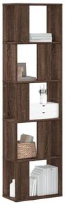 Regal za knjige s 5 razina boja hrasta 45x23 5x162 5 cm drveni - Smeđi hrast 1 45 cm Smeđi hrast