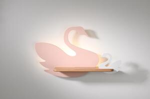 Bijelo-ružičasta dječja lampa Swan - Candellux Lighting