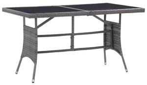 Vrtni stol sivi 140 x 80 x 74 cm od poliratana - 140 x 80 x 74 cm 1 140 x 80 x 74 cm