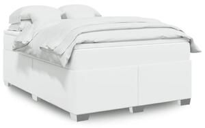 Boxspring - Krevet s oprugama i madracem bijeli 140x200 cm od umjetne kože - Bijela 140 x 200 cm Bijela 140 x 200 cm