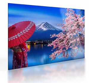 Staklena slika - Pogled na vrh, Japan (70x50 cm)