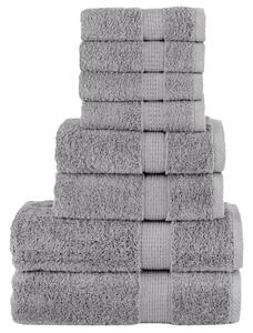 8-dijelni vrhunski set ručnika SOLUND sivi 600 gsm - Siva 1 Siva