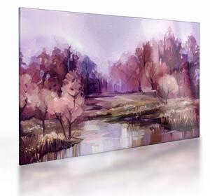 Staklena slika - Jesenski pejzaž (70x50 cm)