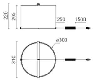 To-Tie T3 STOLNA SVJETILJKA MATT CRNA 10W 495lm 2700K IP20 FL7543031