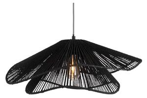 Crna viseća svjetiljka sa sjenilom od papirne špage ø 60 cm Sombra – Leitmotiv