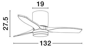 ALOA PLAFONSKI VENTILATOR LED 18W 2190lm 220-240V IP20 3000-4000-6500K NL9952375
