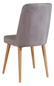 Siva baršunasta blagovaonska stolica Stormi Sandalye – Kalune Design