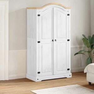 Ormar Corona 102 x 52 x 186 cm od masivne borovine - Bijela 1 1 Bijela