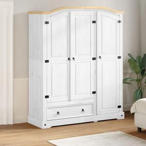 Ormar Corona 151 5 x 52 x 186 cm od masivne borovine - Bijela 1 1 Bijela