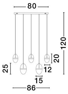 EGNA VISILICA LED /3000K/58W/5943lm/ZLATNA NL9009281