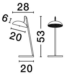 FLUTE STOLNA LAMPA LED/3000K/18W/1105Lm/CRNA NL9006102