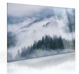 Staklena slika - Drveće u magli (70x50 cm)