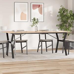 Blagovaonski stol Y-oblika 200x100x75 cm od borovine i čelik - 200 x 100 x 75 cm 1 Oblik slova Y y-okvir