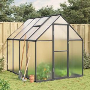 Staklenik s okvirom antracit 224 x 169 x 195 cm aluminijski - Antracit 224 x 169 x 195 cm 1 Antracit