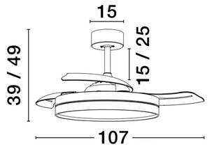 NEVMA PLAFONSKI VENTILATOR LED 36W 4100lm 220-240V IP20 3000-4000-6500K NL9952378