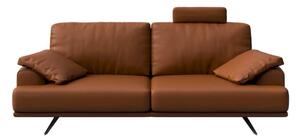 Konjak smeđa kožna sofa 220 cm Prado – MESONICA