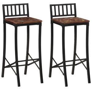 Barske stolice 2 kom od masivnog obnovljenog drva - 2 solid wood reclaimed 2 solid wood reclaimed