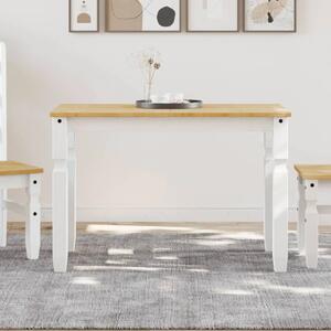 Blagovaonski stol Corona bijeli 112x60x75cm od masivne borovine - Bijela 1 117 cm Bijela