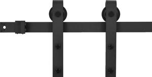 VidaXL Pribor za klizna vrata SKIEN 183 cm čelični crni