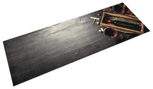 VidaXL Kuhinjski tepih perivi s uzorkom boce vina 60x180 cm baršunasti