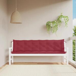 Jastuci za vrtnu klupu 2 kom Crvena vina tkanine Oxford - boja crnog vina 200 x 50 x 7 cm 2 Boja crnog vina