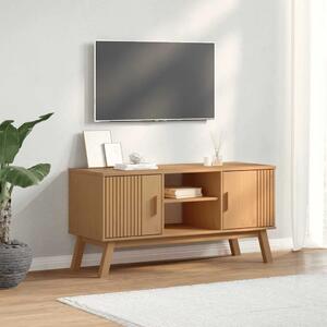 TV ormarić OLDEN smeđi 114 x 43 x 57 cm od masivne borovine - Smeđa 1 Smeđa