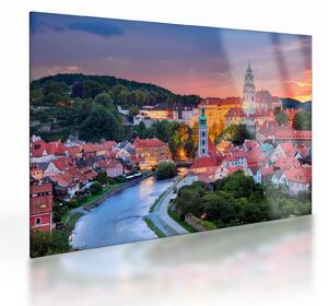 Staklena slika - Český Krumlov (70x50 cm)