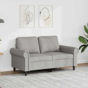 Dvosjed svjetlosivi 120 cm baršunasti - Svjetlosiva 1 120 cm Svjetlosiva