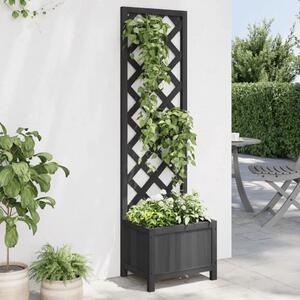 Sadilica s rešetkom crna 40x30x135 cm od masivne jelovine - Crna 40 x 30 x 135 cm 1 Crna