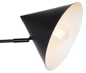 Dizajnerska zidna lampa crna podesiva - Triangolo