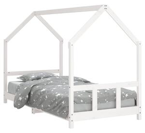 VidaXL Okvir za dječji krevet bijeli 90 x 190 cm od masivne borovine